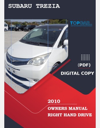 subaru trezia 2010 owners manual in english